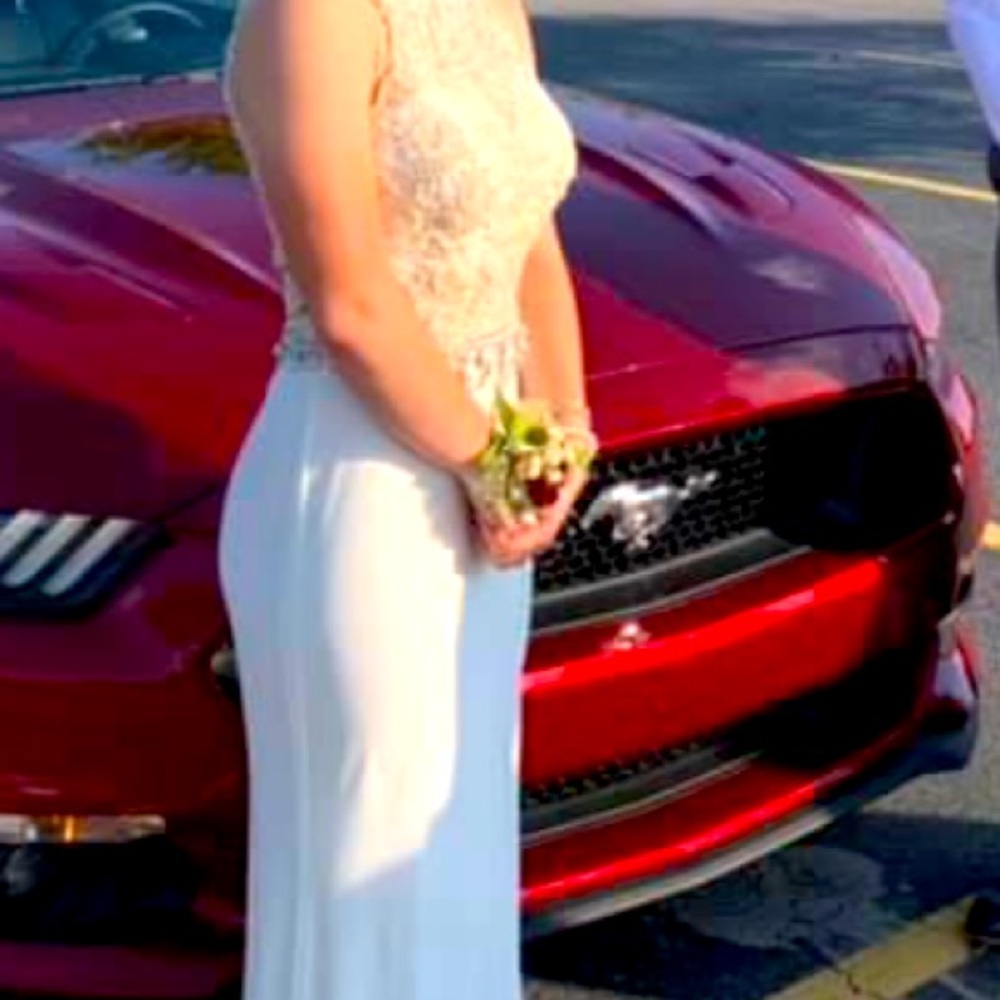 White prom dress